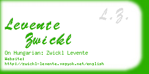 levente zwickl business card